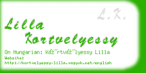 lilla kortvelyessy business card